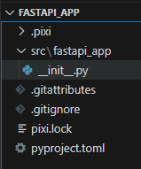 pixi structure after first installation